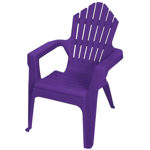 Kiddie Adirondack Adirondack Chair, Resin Seat, Resin Frame, Purple Iris Frame