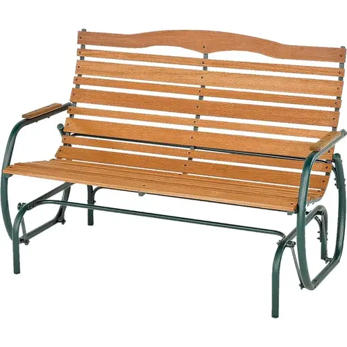 Double Glider Bench, 75-1/4 in W, 35-1/2 in D, 36-3/4 in H, 500 lb Seating, Steel Frame