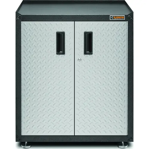 Modular Gear Box, 300 lb, 2-Shelf, Steel, Silver Tread