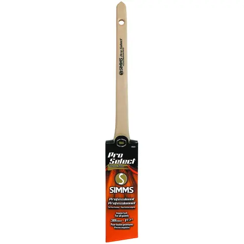 Thin Angular Sash Brush, 1-1/2 in W, 2-1/4 in L Bristle, Nylon/Polyester Bristle, Rat Tail Handle Thin Angular Sash Brush, 1-1/2 in W, 2-1/4 in L Bristle, Nylon/Polyester Bristle, Rat Tail Handle