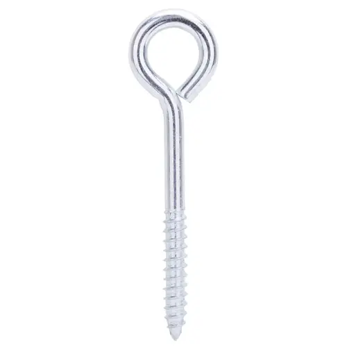 Lag Screw Eye, 9.3 mm Thread, Screw Thread, 2 in L Thread, 1-3/8 in Dia Eye, 302 lb Working Load, Steel Zinc Lag Screw Eye, 9.3 mm Thread, Screw Thread, 2 in L Thread, 1-3/8 in Dia Eye, 302 lb Working Load, Steel Zinc