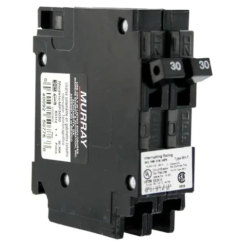 Murray Circuit Breaker, Duplex, Type MH-T, 30 A, 1 -Pole, 120 V, Plug Mounting Murray Circuit Breaker, Duplex, Type MH-T, 30 A, 1 -Pole, 120 V, Plug Mounting