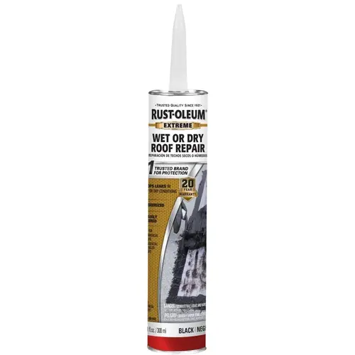 10.1 Oz. Black Extreme Wet or Dry Roof Repair 10.1 Oz. Black Extreme Wet or Dry Roof Repair