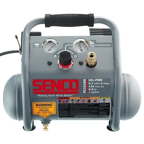 Trim Air Compressor with Control Panel, 1 gal Tank, 0.5 hp, 115 V, 135 psi Pressure, 0.7 scfm Air Trim Air Compressor with Control Panel, 1 gal Tank, 0.5 hp, 115 V, 135 psi Pressure, 0.7 scfm Air