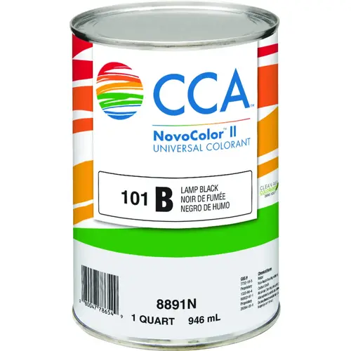 NovoColor II Series 076.00.005 Universal Colorant, Carbon Black, Liquid, 1 qt