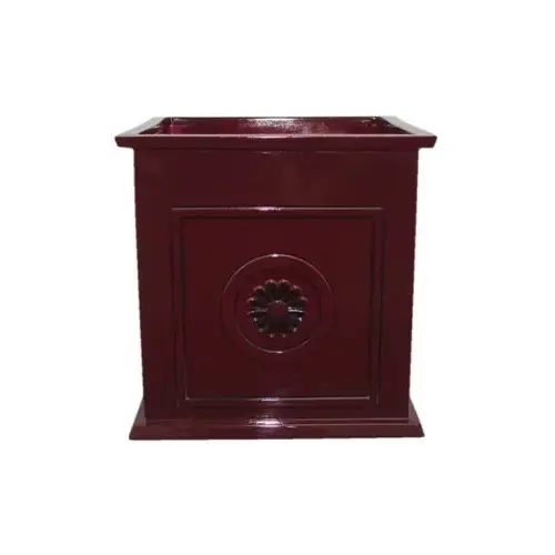 Colony Planter, 16 in W, 16 in D, Square, Ceramic, Oxblood, Gloss Colony Planter, 16 in W, 16 in D, Square, Ceramic, Oxblood, Gloss