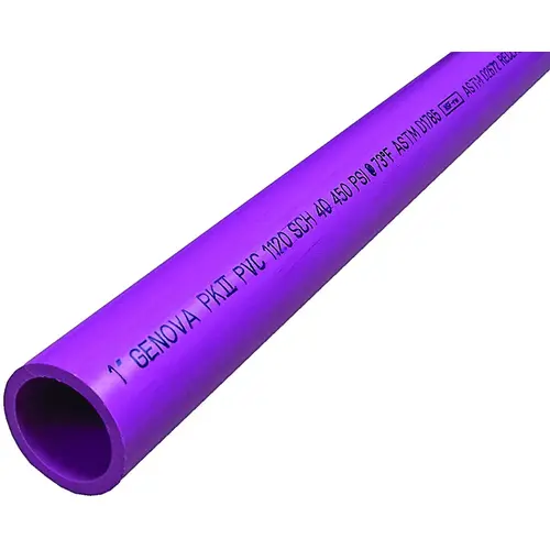 300107R Pressure Pipe Bell, 20 ft L, Purple - 240" Stock Length