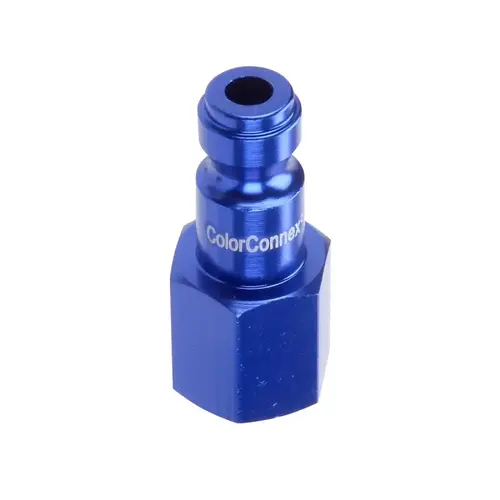 Plug, 1/4 in, FNPT, Aluminum, Anodized Blue
