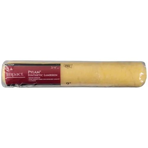 IMPACT Series RC145-18IN Paint Roller Cover, 3/4 in Thick Nap, 18 in L, Polyester/Pylam Synthetic Lambskin Cover IMPACT Series RC145-18IN Paint Roller Cover, 3/4 in Thick Nap, 18 in L, Polyester/Pylam Synthetic Lambskin Cover