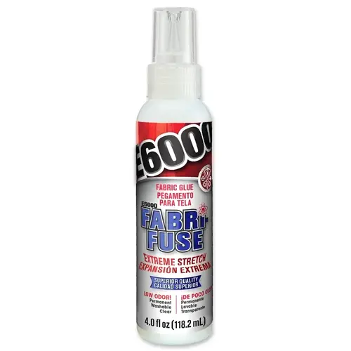 FABRI-FUSE Glue, Clear/Cloudy White, 4 fl-oz Bottle - pack of 6