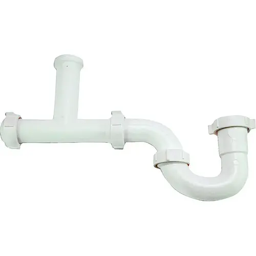 Trap with Tee, 1-1/2 in, Threaded, PVC
