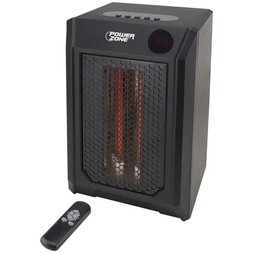 Infrared Quartz Heater with Remote Control, 750/1500 W plus fan only Black Infrared Quartz Heater with Remote Control, 750/1500 W plus fan only Black