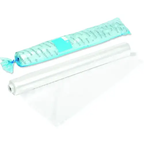 Light-Duty Polyfilm, 50 ft L, 10 ft W, Polyethylene, Clear