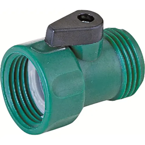 Hose Shut-Off Valve, 3/4 in, Female, 1 -Port/Way, Plastic Body, Yellow