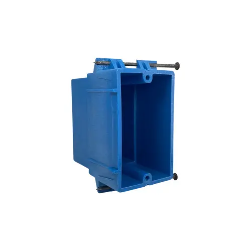 SuperBlue SingleGang New Work Electrical Wiring Box, Hard Body