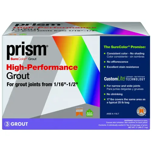 Prism Cement Grout, Powder, Characteristic, Bone, 17 lb Box Prism Cement Grout, Powder, Characteristic, Bone, 17 lb Box
