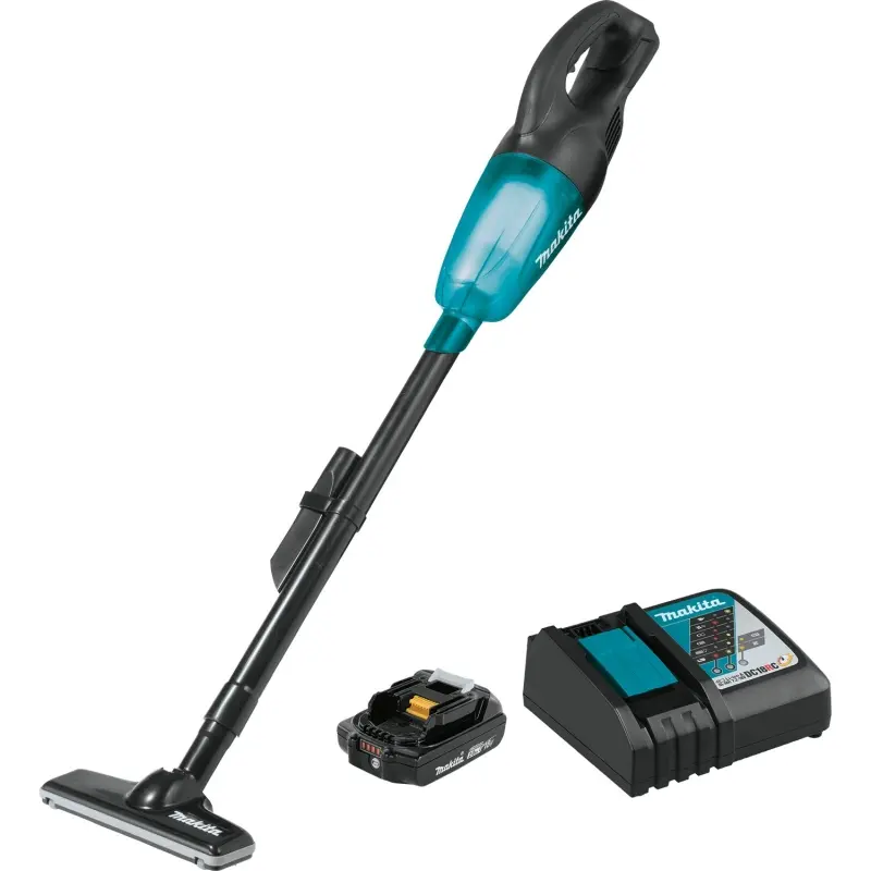 Makita Cordless Vacuum Kit 1.3 pt Vacuum 18 V Battery Lithium-Ion Battery 2 Ah XLC02R1B