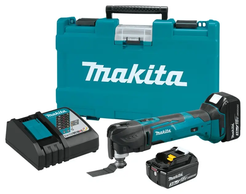 Makita Multi-Tool Kit Battery Included 18 V 3 Ah 6000 to 20 000 opm 3.2 deg Oscillating XMT035 Makita Multi-Tool Kit Battery Included 18 V 3 Ah 6000 to 20 000 opm 3.2 deg Oscillating XMT035