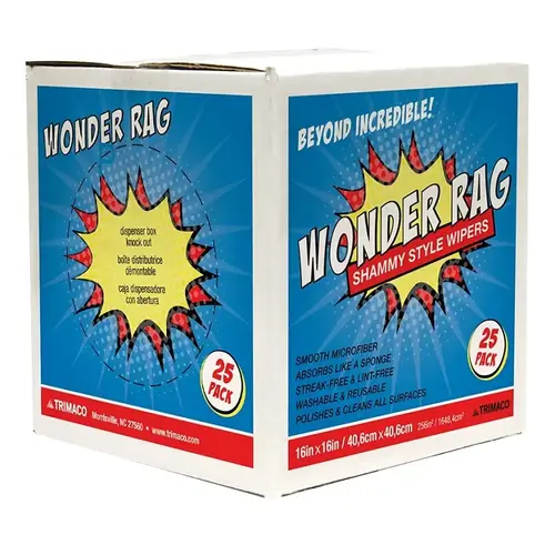 Painter's Rag, 16 x 16 in, Microfiber Cloth - pack of 25