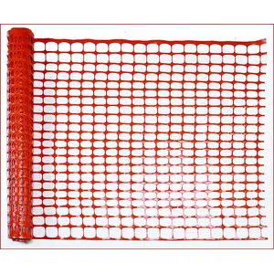 MUTUAL INDUSTRIES 14993-48 Safety Fence, 100 ft L, 1-1/4 x 4 in Mesh, Plastic, Orange