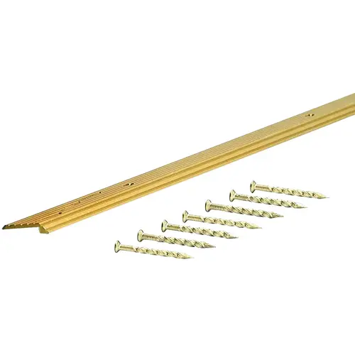 Building Products 3/4 In. x 3 Ft. Satin Brass Aluminum Fluted Tile Edging Building Products 3/4 In. x 3 Ft. Satin Brass Aluminum Fluted Tile Edging