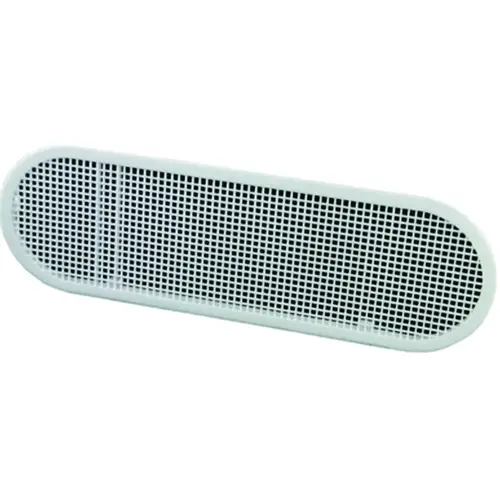 Soffit Ventilator, 12 in W, 22 sq-in Net Free Ventilating Area, Resin, White