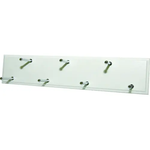 Sliding Belt Rack 3" H X 2.5" W X 14" L Steel White Sliding Belt Rack 3" H X 2.5" W X 14" L Steel White