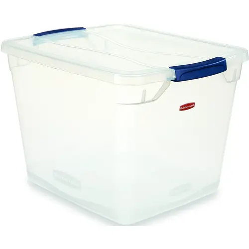Clever Store Storage Container, Plastic, Clear Blue, 16.7 in L, 13.3 in W, 11.3 in H
