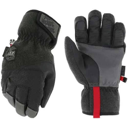 ColdWork WindShell Winter Gloves, Men's, L, 13-5/32 in L, Saddle Thumb, Fleece, Black/Gray Pair ColdWork WindShell Winter Gloves, Men's, L, 13-5/32 in L, Saddle Thumb, Fleece, Black/Gray Pair