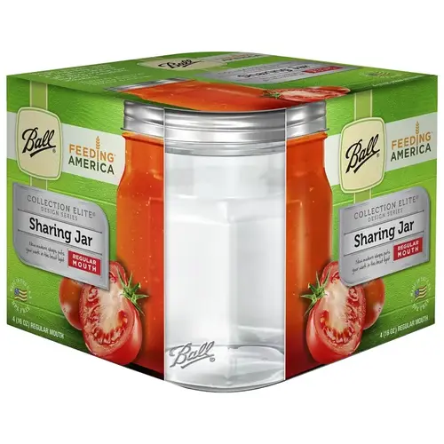 Sharing Canning Jar, 4 oz Capacity, Glass - pack of 4 Sharing Canning Jar, 4 oz Capacity, Glass - pack of 4