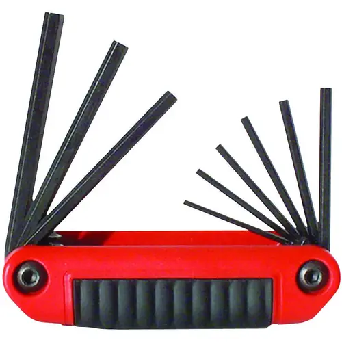 Hex Key Set 5/64 to 1/4" SAE Ergo Fold Red Black Hex Key Set 5/64 to 1/4" SAE Ergo Fold Red Black