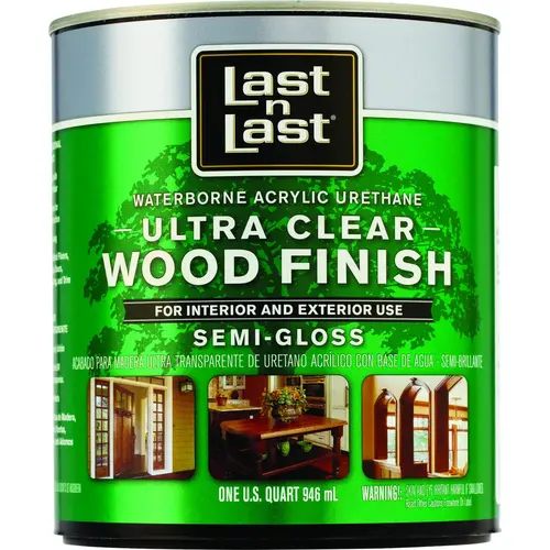 Ultra Clear Wood Finish, Semi-Gloss, Liquid, Ultra Clear, 1 qt, Can Ultra Clear Wood Finish, Semi-Gloss, Liquid, Ultra Clear, 1 qt, Can
