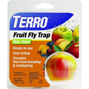 TERRO T2502 T2502 Fruit Fly Trap, Liquid, Vinegar, 2, Pack Red - pack of 2