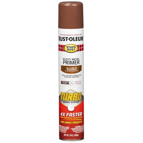 Primer with Turbo Spray System, Rusty Metal Red, 24 oz - pack of 6 Primer with Turbo Spray System, Rusty Metal Red, 24 oz - pack of 6