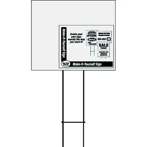 Lawn Sign, Blank, Plastic, 24 in W x 19 in H Dimensions - pack of 5 Lawn Sign, Blank, Plastic, 24 in W x 19 in H Dimensions - pack of 5