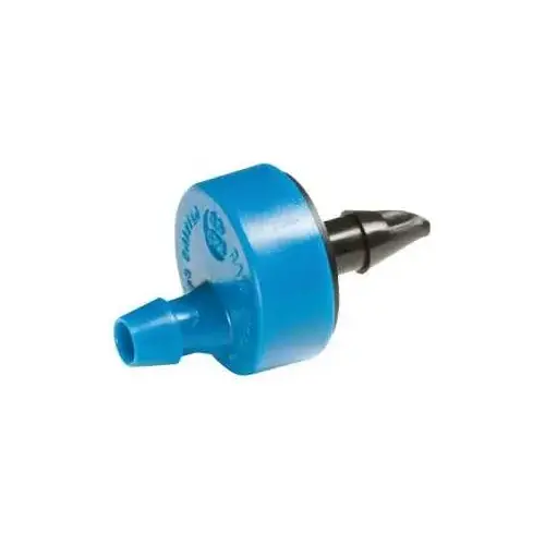 Spot Watering Emitter, Self-Piercing, 1/4 x 1/2 in Connection, Barb, Full-Circle, 0.5 gph, Blue - pack of 10 Spot Watering Emitter, Self-Piercing, 1/4 x 1/2 in Connection, Barb, Full-Circle, 0.5 gph, Blue - pack of 10