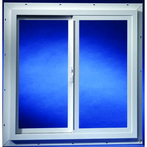 Utility Window, 35-1/2 in OAW, 35-1/2 in OAH, Vinyl Frame White