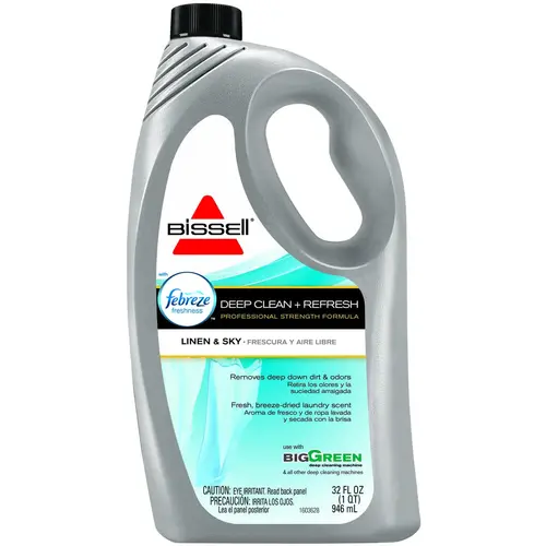 Carpet Cleaner, 32 oz Bottle, Liquid, Characteristic, Pale Yellow