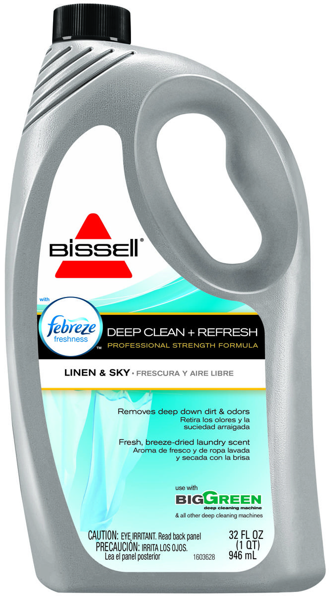 BISSELL 22761 Carpet Cleaner, 32 oz Bottle, Liquid, Characteristic, Pale Yellow
