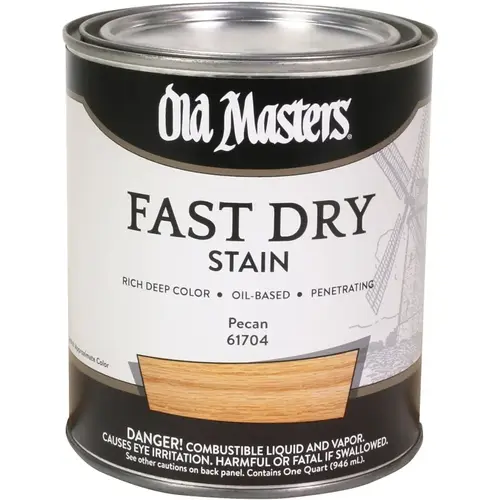 Fast Dry Stain, Pecan, Liquid, 1 qt Fast Dry Stain, Pecan, Liquid, 1 qt
