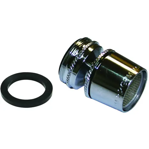 Faucet Aerator, 5/16-27 x 55/64-27 Male x Female Thread, 1.5 gpm Chrome Plated