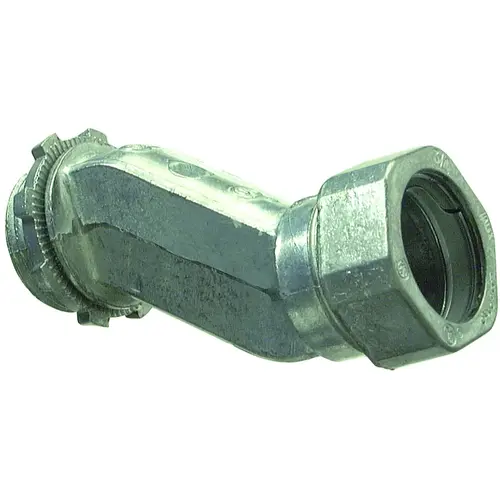 1/2 In. Compression 3/8 In. Offset EMT Conduit Connector 1/2 In. Compression 3/8 In. Offset EMT Conduit Connector