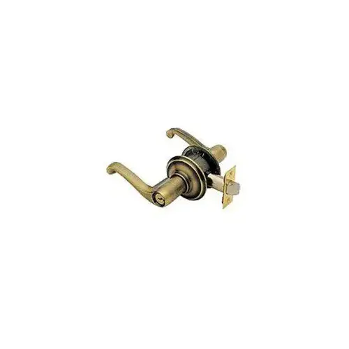 Flair Series Entry Lever Lockset, Brass, Antique Brass Flair Series Entry Lever Lockset, Brass, Antique Brass