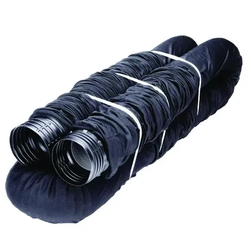 Drain Pipe Tubing with Socket, 4 in, PVC, Black, 25 ft L Drain Pipe Tubing with Socket, 4 in, PVC, Black, 25 ft L