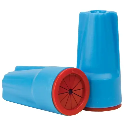 Dryconn Wire Connector, 22 to 8 AWG Wire, Copper Contact, Aqua/Red - pack of 5