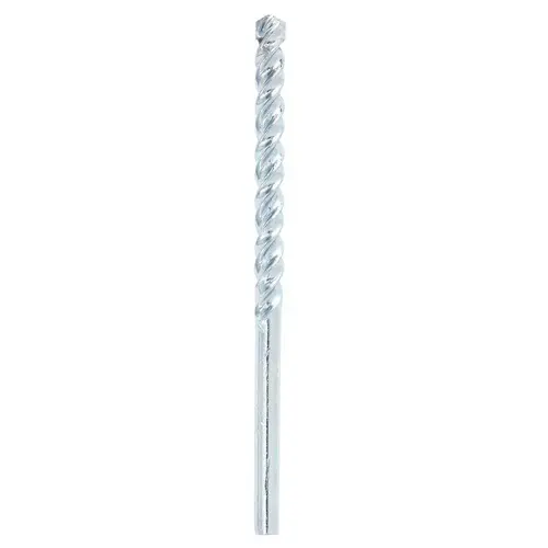Drill Bit, 7/32 in Dia, 4 in OAL, Percussion, Spiral Flute, 2-Flute, 7/32 in Dia Shank Silver Drill Bit, 7/32 in Dia, 4 in OAL, Percussion, Spiral Flute, 2-Flute, 7/32 in Dia Shank Silver