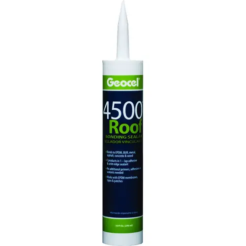 4500 Series Roof Bonding Sealant, Black, Liquid, 10 oz Cartridge