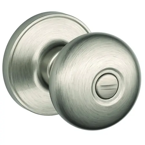 J Series J40 STR 619 Privacy Door Knob, Brass, Satin Nickel J Series J40 STR 619 Privacy Door Knob, Brass, Satin Nickel