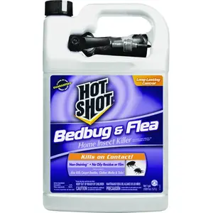 HOT SHOT HG-96442-1 Bed Bug Killer, Liquid, Trigger Spray Application, Indoor, 1 gal Light Yellow