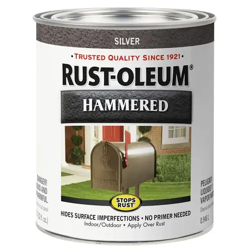 Stops Rust Protective Enamel Paint, Silver, 1 qt Stops Rust Protective Enamel Paint, Silver, 1 qt